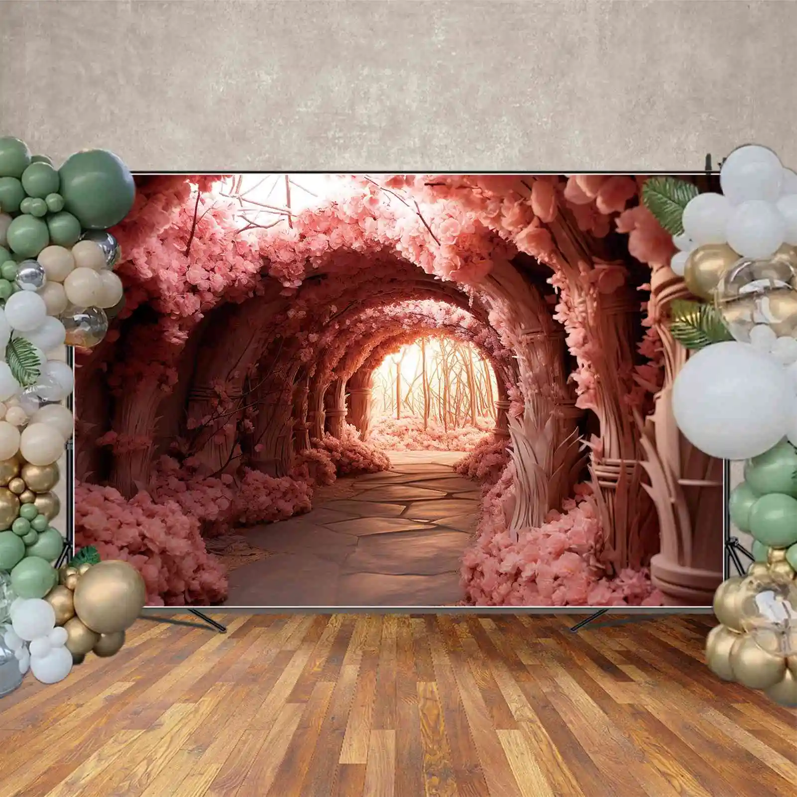Фон MOON.QG свадебная АРКА розовый цветочный коридор портрет дверь для фотографий фон день Святого Валентина день рождения для фотосессии