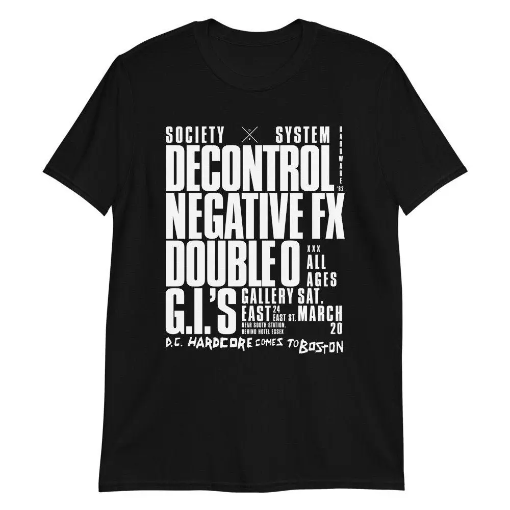 SSD Society System Decontrol Negative FX Live T Shirt Hardcore Punk sXe