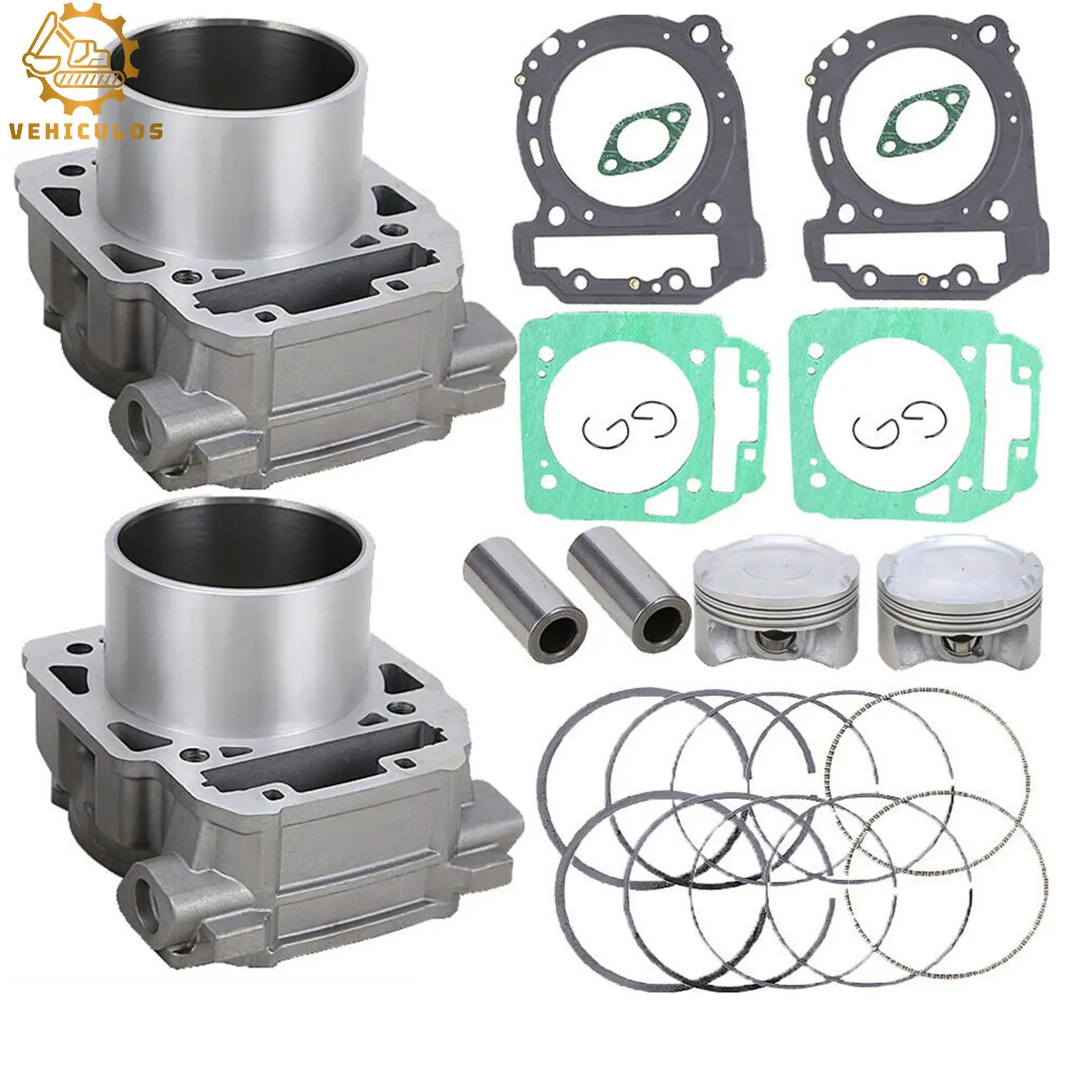 420685714 420929650 420845109 420845107 420845106 91mm 2Cylinders Piston 2Gasket Kit For Can-Am BRP Commander Maverick Outlander