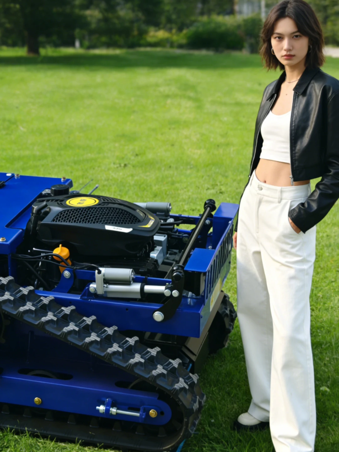 

Customized lawn mower 2026 new remote-controlled tracked lawn mower, beautiful customer service one-on-one answer
