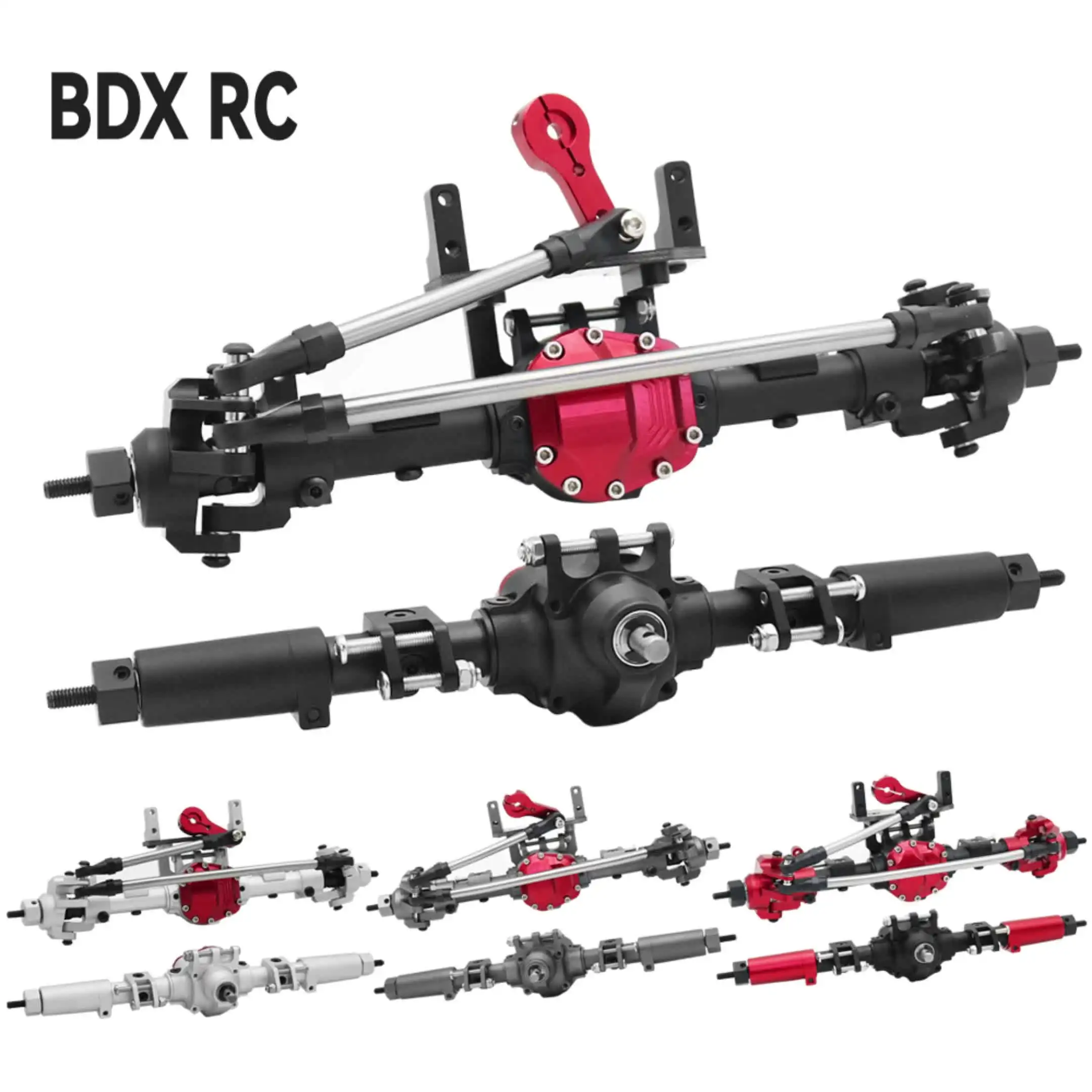 SCX10 II アルミ合金 CNC フロントリアアクスルセット 30T/8T 1/10 RC