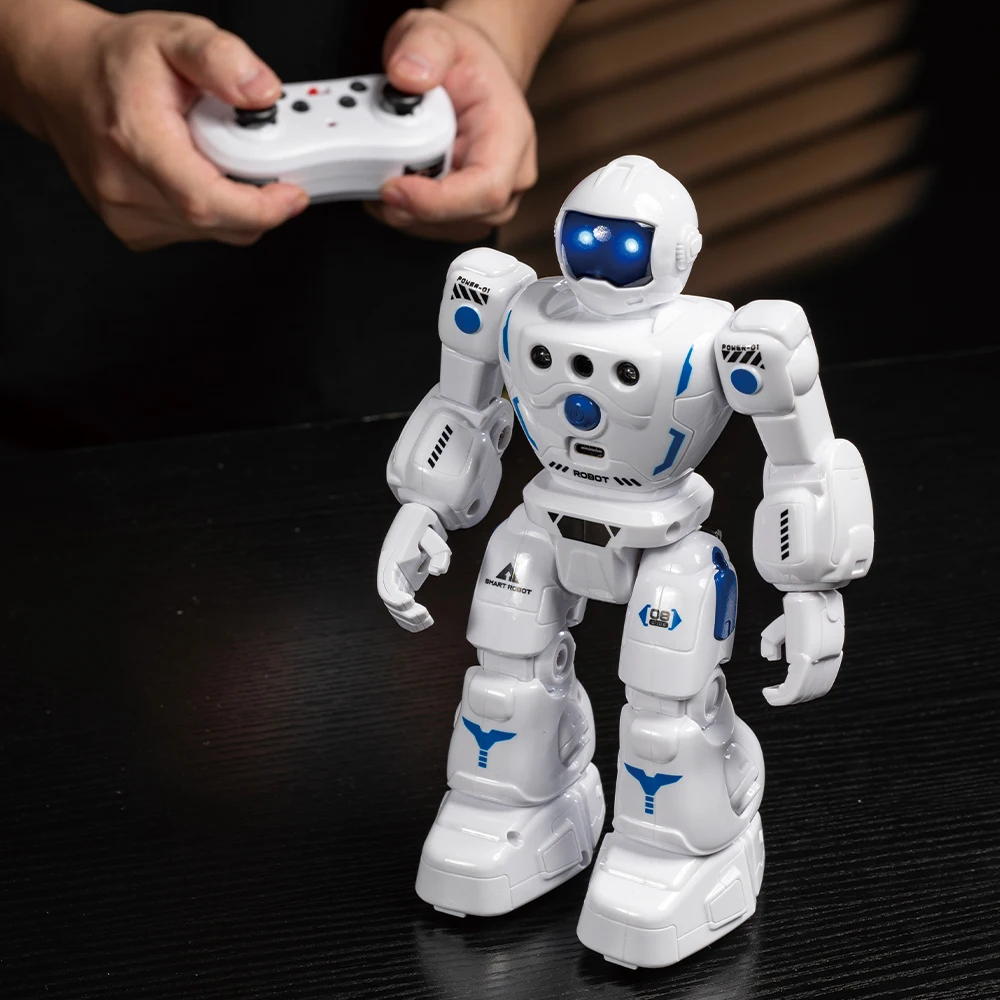 Gesture Sensing Interactive Walking Robot Toy for Kids Smart Remote Control Robot with Light Educational Electronic Gift for Boy