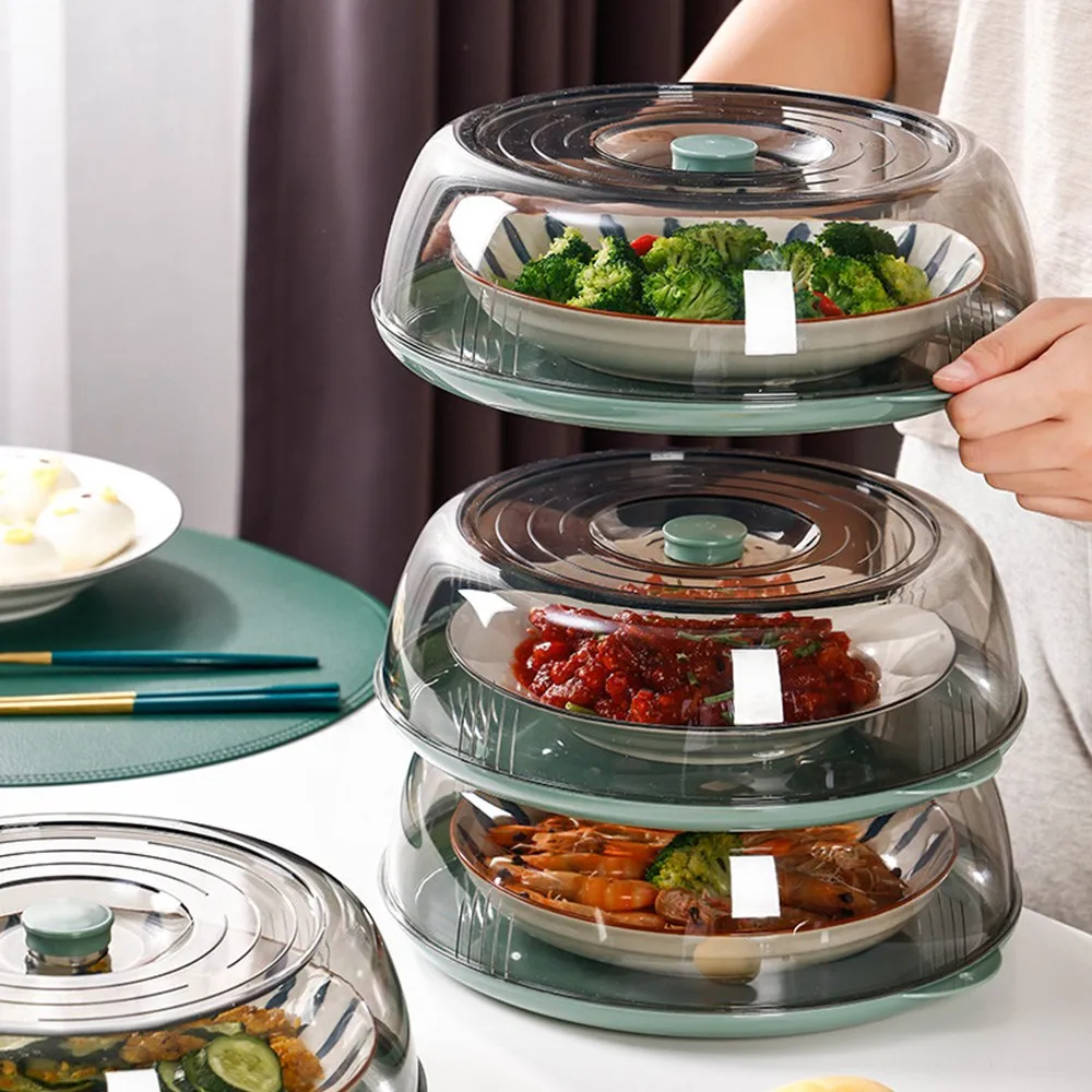 Microwave food lid, dome shaped food lid can be stacked, green, 8 lids/supporting lens lid/other lids