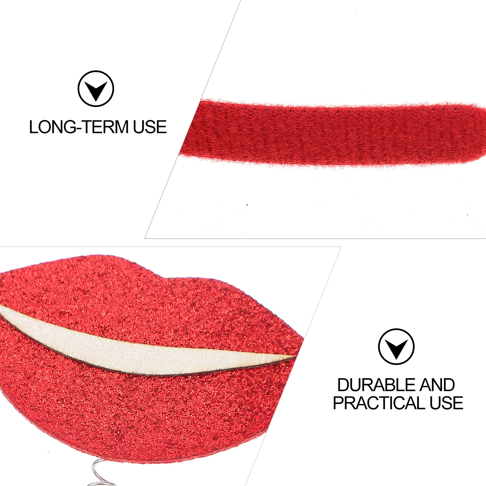 

2pcs Red Lip s Valentine Day Party Romantic Headdresses Party Prop Headb s Hair Care Styling Tools Stage Performance