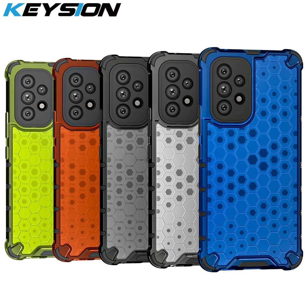 

KEYSION Shockproof Case for Samsung A73 A53 A33 A13 A22S 5G A03 Core A72 A52 A32 Honeycomb Phone Back Cover for Galaxy S21 FE 5G