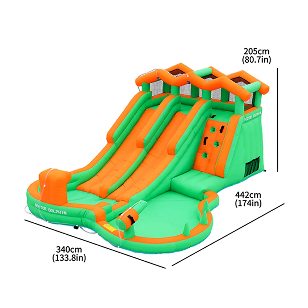 

Outdoor Child Carnival Games Inflatable Water Slide Combo Race Bounce House Inflatable Water Slide Combo