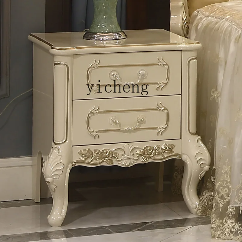 

LSL Bedside Table Modern Shelf Small Cabinet Bedroom Bedside Table Small French Storage