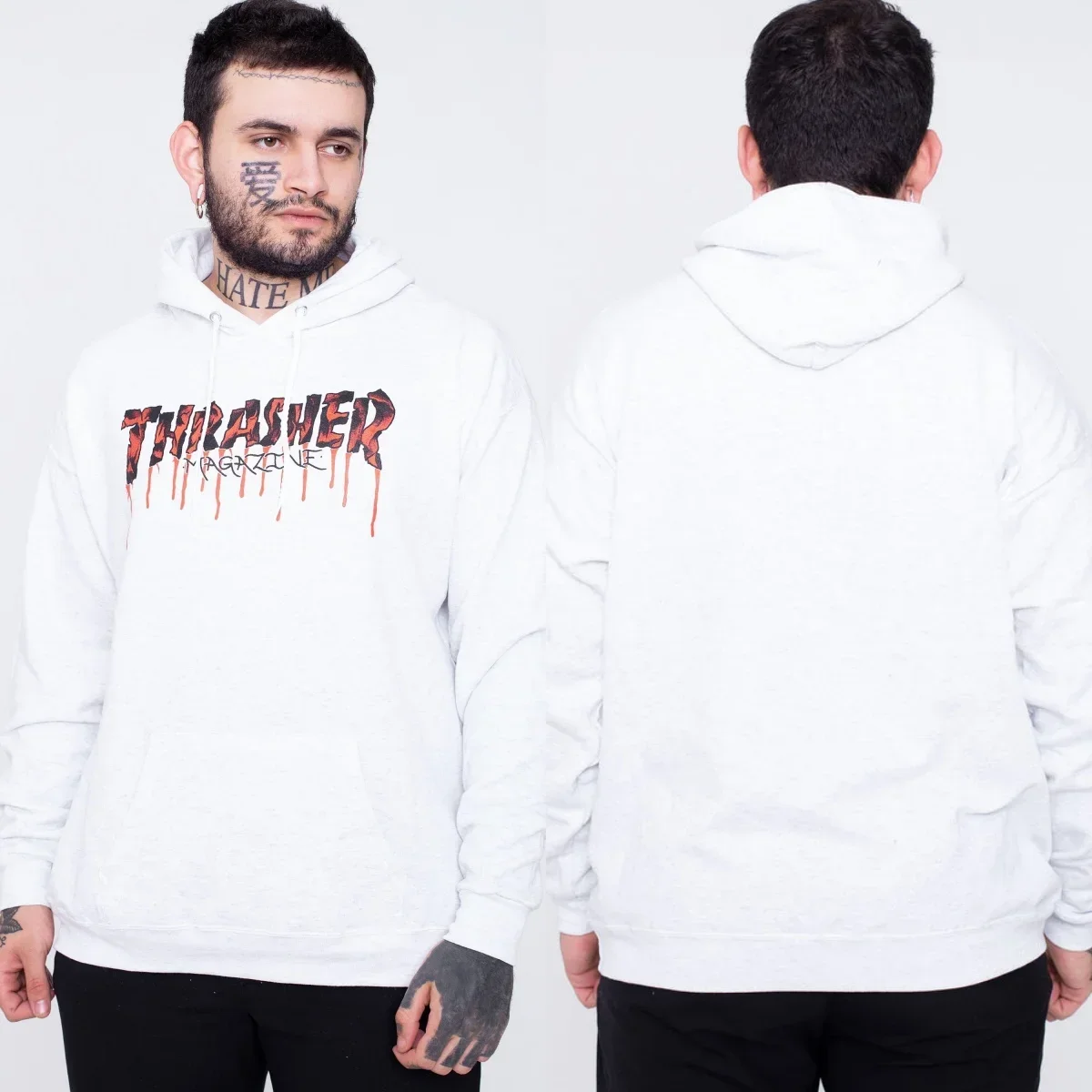 2026 Heiße Thra Hoodies Sher Skateboard Kollektion Sweatshirt mit Grafikdruck Hochwertige Luxus Unisex-Stil für Männer und Frauen – Detail 2