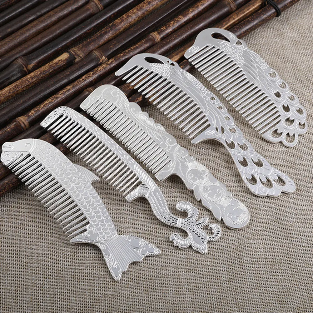 

Набор из 2 расчесок с ионами серебра: эргономичный дизайн, гладкие края, для распутывания волос, укладки и ежедневного использования