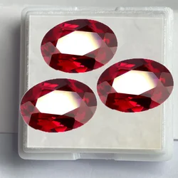 Quality Fluorescent Ruby Pass UV Test Oval Faceted Cut 13Γ18mm 16.0ct VVS Loose Gemstone for Jewelry Making Collectible DIY Gem