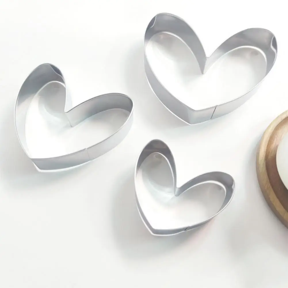 Heart-shaped Cookie Cutter Stainless Steel Pastry Cutter Stainless Steel Heart Shape Cookie Cutter Set for Cake for Baking