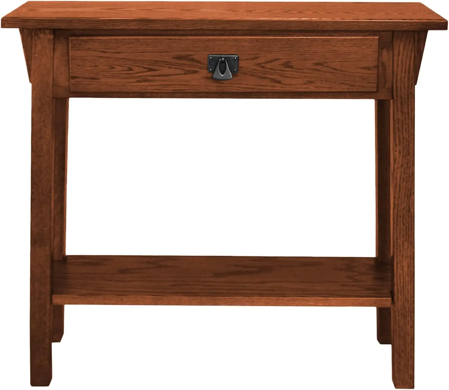 Leick Home Mission Console Table, Solid Wood, 1 Storage Drawer, Bottom Display Shelf, Narrow Depth, Easy-Assembly, For Living Ro