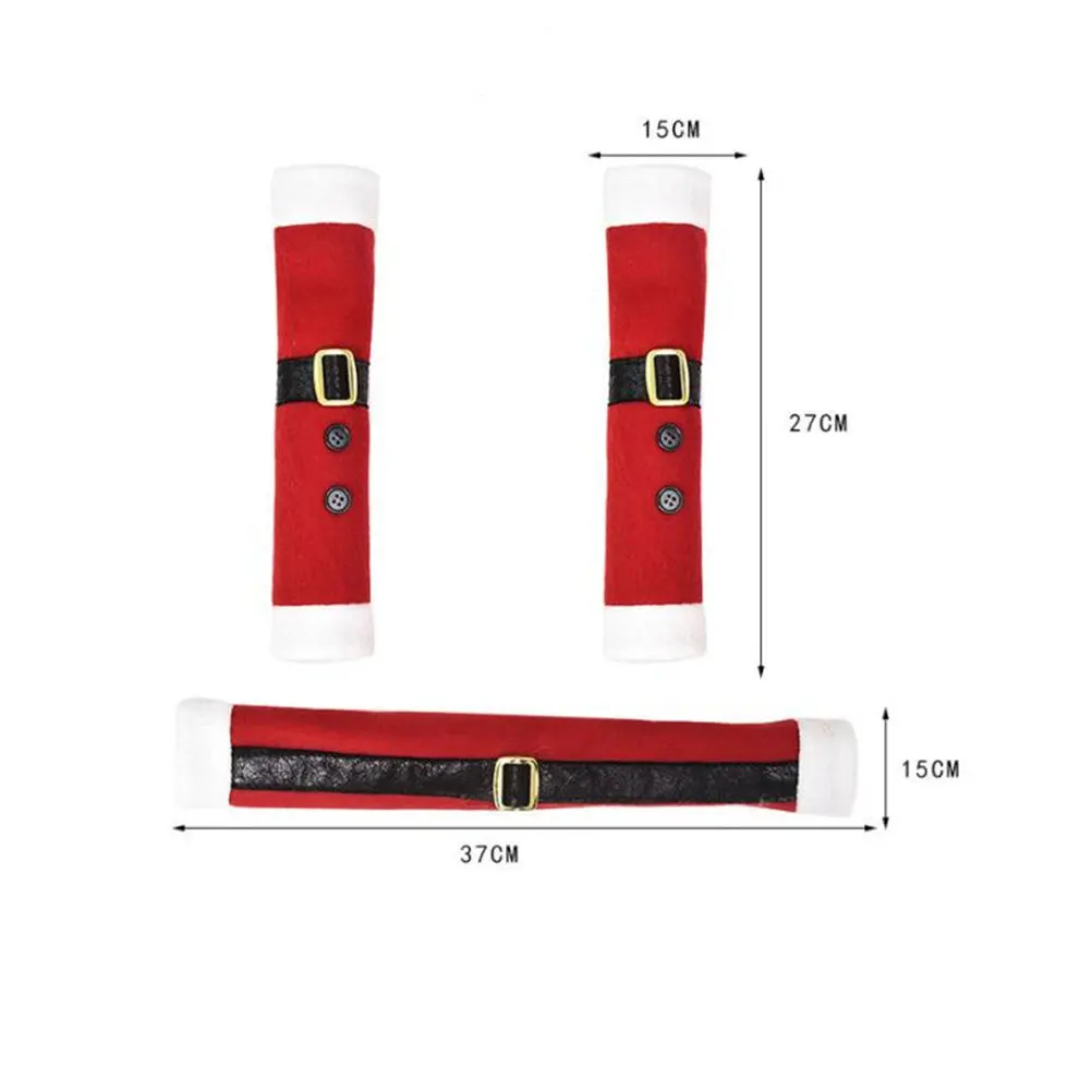 

3Pcs Christmas Refrigerator Handle Covers Cute Festive Oven Fridge Door Protector Kitchen Appliance Decor Smudge Free