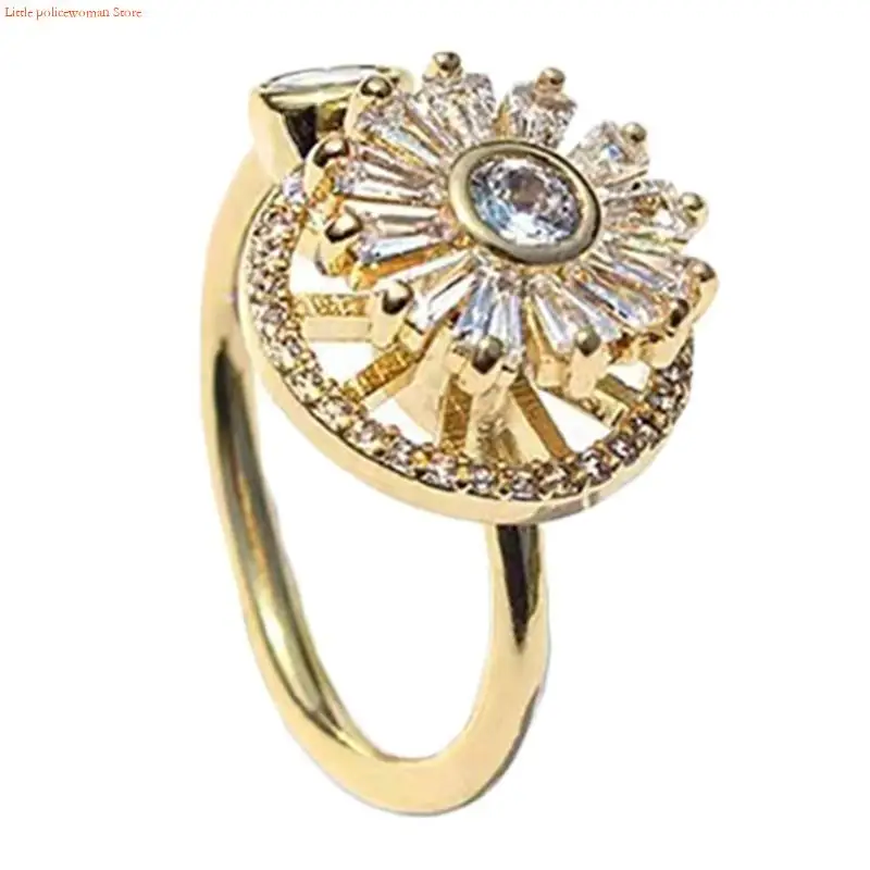 F92D Womens Spinning Rings for Relieving Anxiety for Party Jewelry Gifts