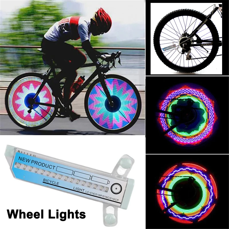 

Bicycle Wheel Light Bike Spoke Light Waterproof 30 Different Patterns Change Safety Tire Light Without Battery Bike Accessories