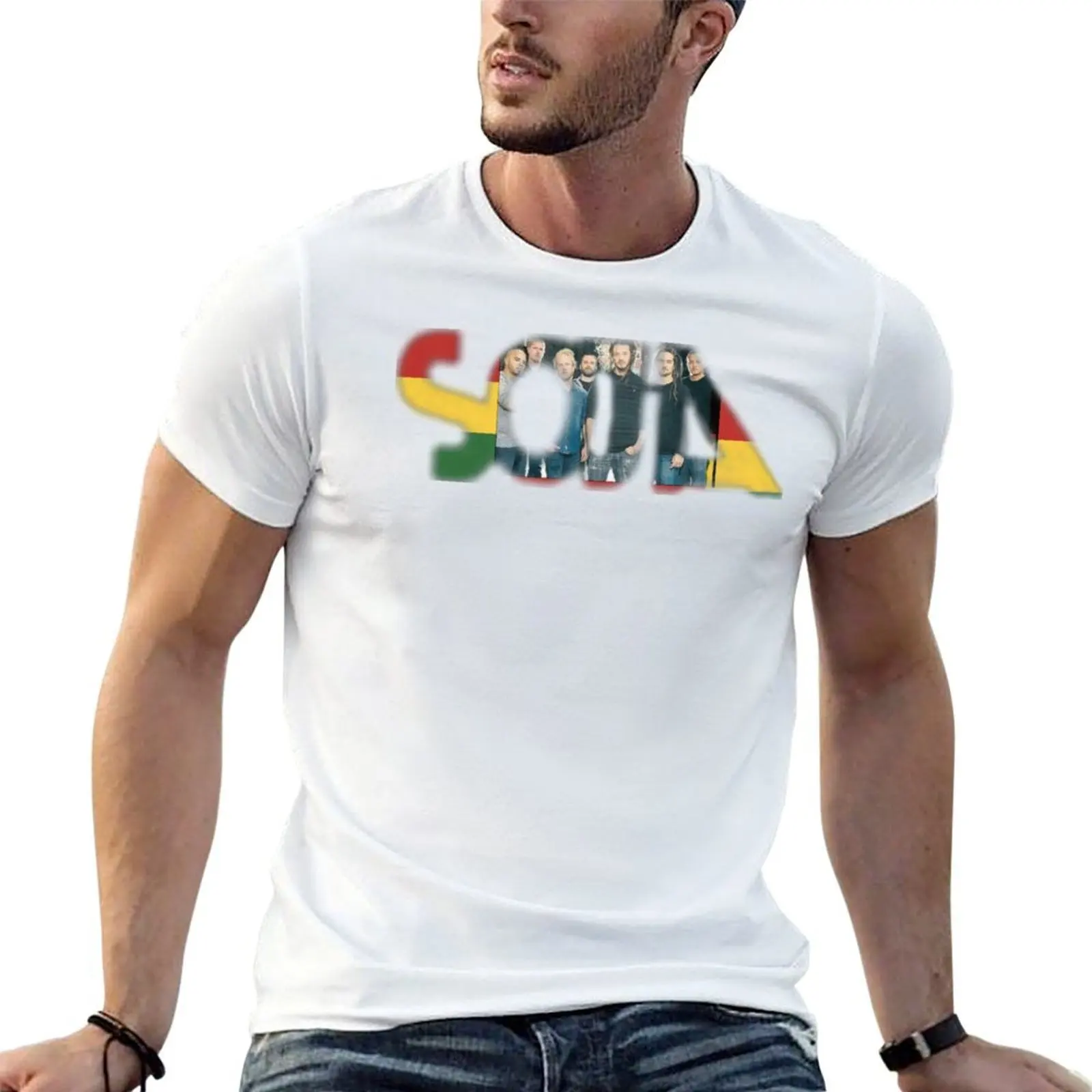 Camiseta de la banda de música reggae soja, premios Grammy 2022, camiseta de algodón, camiseta 100% para hombre, camiseta con estampado personalizado