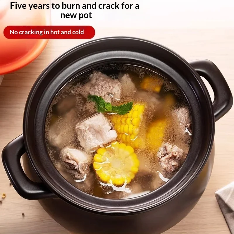 

Stock Pots Soup Ceramic Clay Stew Pot Soup Casserole Slow Cooker Stove Oven Safe Durable Non Toxic Multi Use Kitchen Classic