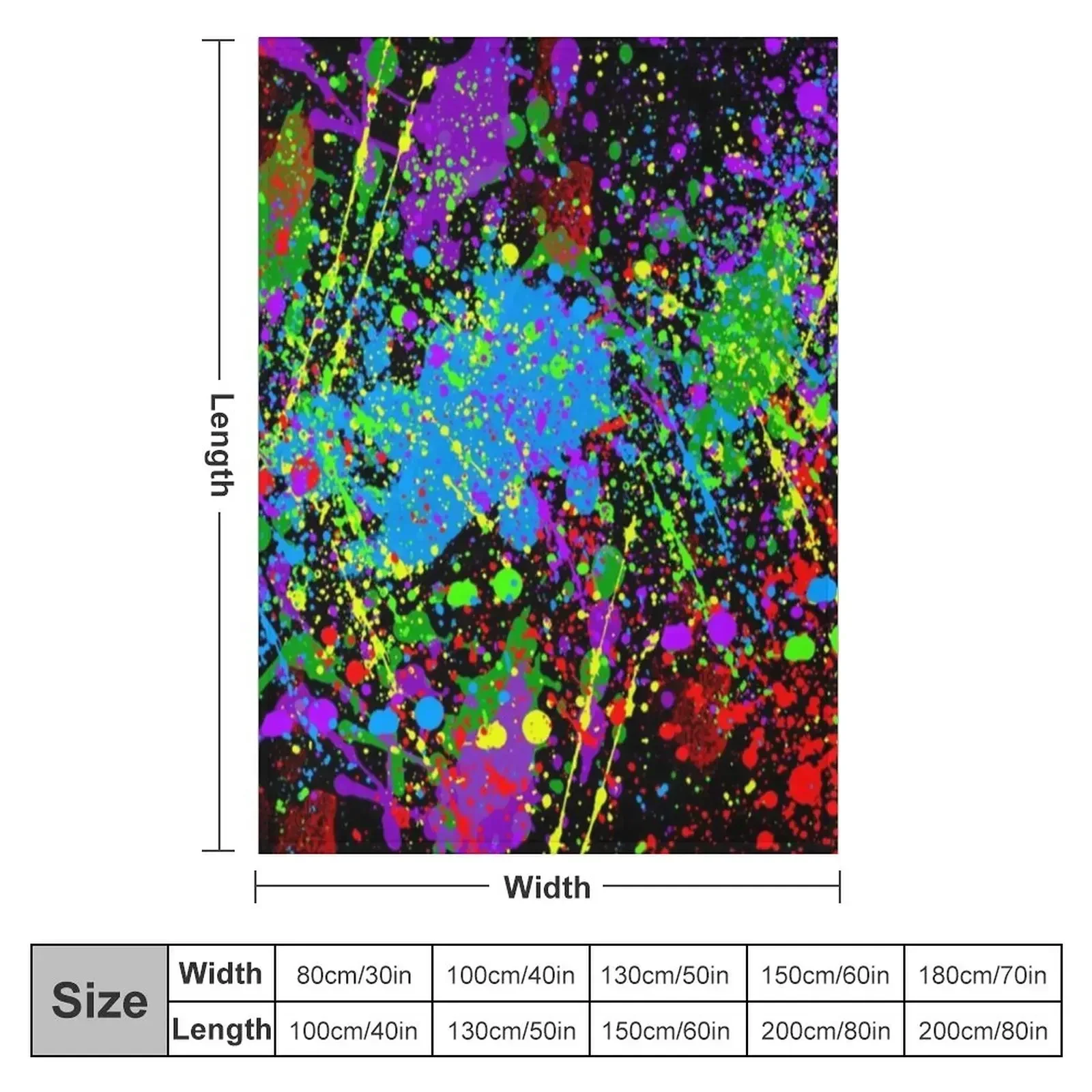 Splattered Dreams Throw Blanket couch cozy soft plush fuzzy picnic outdoor blanket