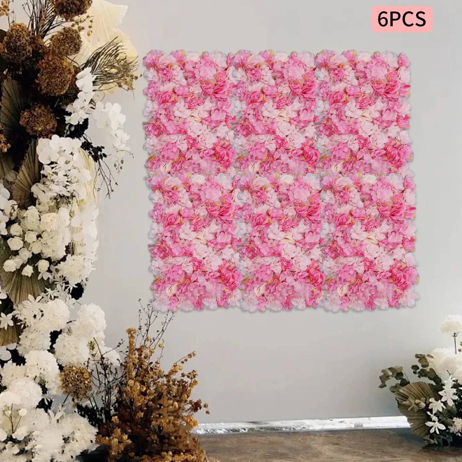 6pcs Artificial Flower  Handmade Balcony Wall 3D Flowers with Realistic Shapes 60*40 cm(each)For Festival Party Event