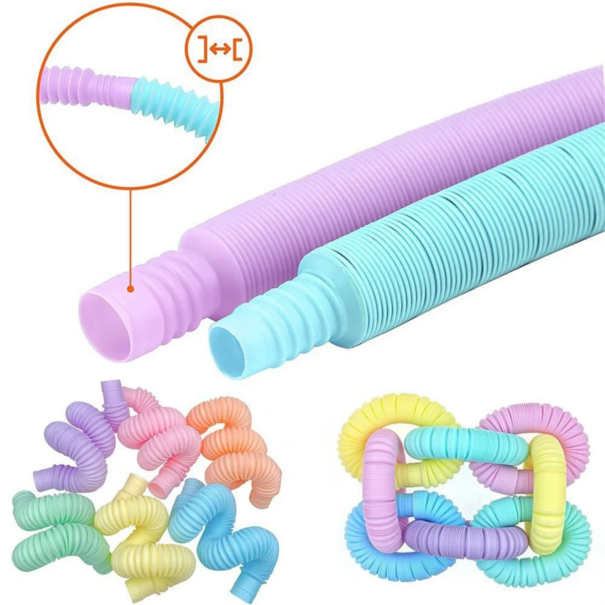 AINY 78PCS Pop Buizen Fidget Speelgoed Kinderen Verjaardagsfeestje Gunsten Stress Zintuiglijke Speelgoed Peuters Stretch Buis