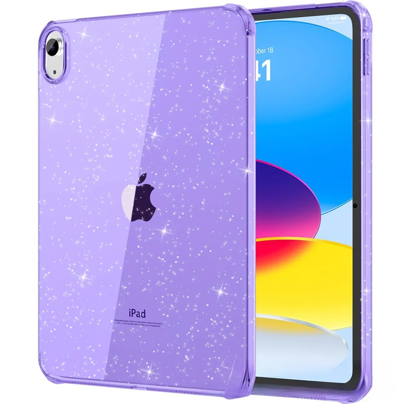 Für iPad Air 11 M4 4 5 10.9 11 9.7 Hülle iPad 12. A19 11. A16.11 10. 10.9 9. 8. 7. Generation 10.2 Glänzende Glitzer-Silikonhülle Airbag-Schale