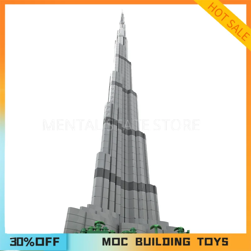 3391PCS Customized Burj Khalifa 1:800 Scale Building Blocks Technology Bricks DIY Creative Assembly Education Toy Holiday Gifts