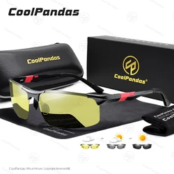 Top Quality Aluminum Photochromic Sunglasses Polarized Men Anti-glare Day Night Vision Driving Sun Glasses UV400 zonnebril heren