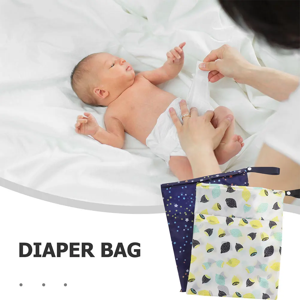 4Pcs Durable Waterproof Wet Dry Bags Reusable for Baby Diapers Swimsuits Travel Daycare Organization Wet Dry Bags - Image 4
