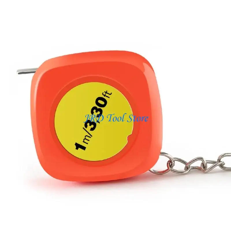 A2UD Pocket Tape Measure 1m Long Auto Retractable Portable Design Stainless Steel Tape Double Scale Flexible Keyring