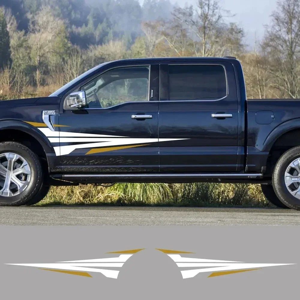 2Pcs Pickup Stickers For Ford F 150 Ranger Chevrolet Silverado Toyota Hilux Dodge Ram 1500 Isuzu Dmax Universal Auto Decor Decal
