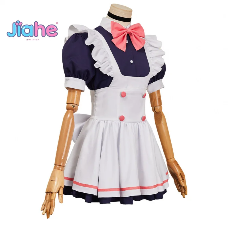 Ayase Momo Anime DAN DA DAN disfraz de cosplay fiesta de Halloween dulce mujer vestido de Lolita peluca accesorios conjunto de uniforme de sirvienta