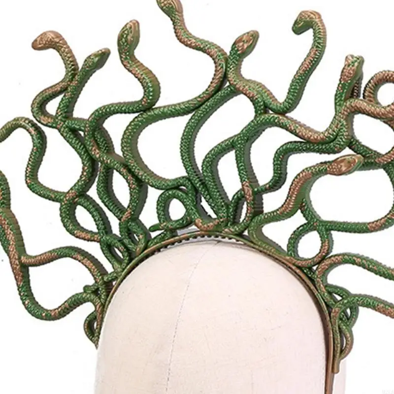 2025 New Unisex Medusa Snake for Head Headband Carnival All-match Rave Party Hair H