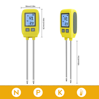 SGS09 Soil NPK Tester LCD Backlight Soil Detector 4 in 1 Soil Fertilizer Nutrient Meter NPK Temp Analyser for Greenhouse