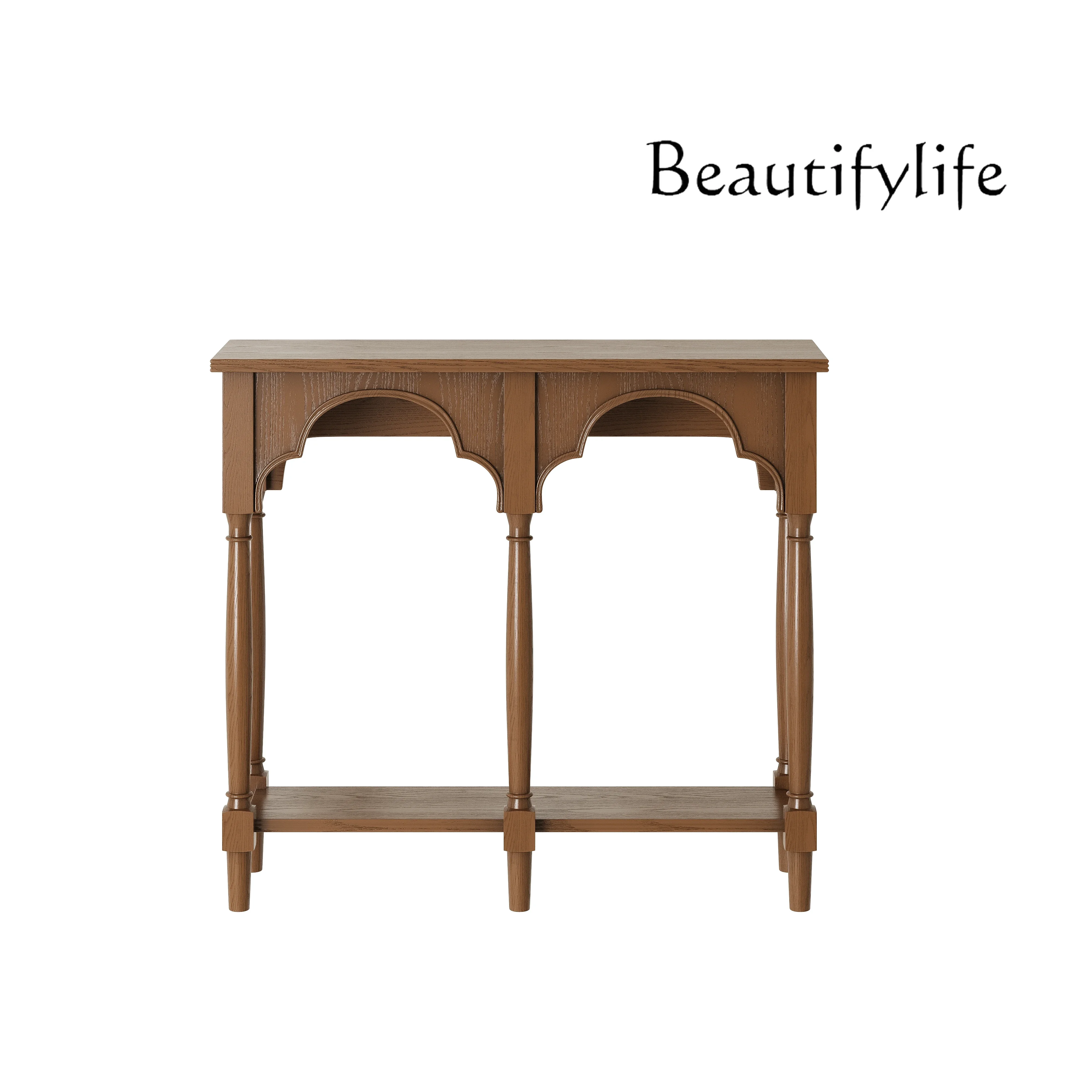 

Простой входной столик в стиле ретро, дизайнерский домашний гостиный, входной столик, стойка из цельного дерева, небольшой столик