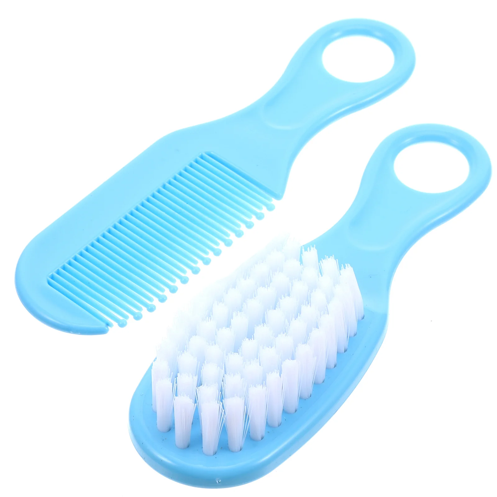 

1Set Baby Massage Comb Brush Kit Blue Infant Newborn Circular Tooth Design Promote Brain Development Blood Circulation Smooth