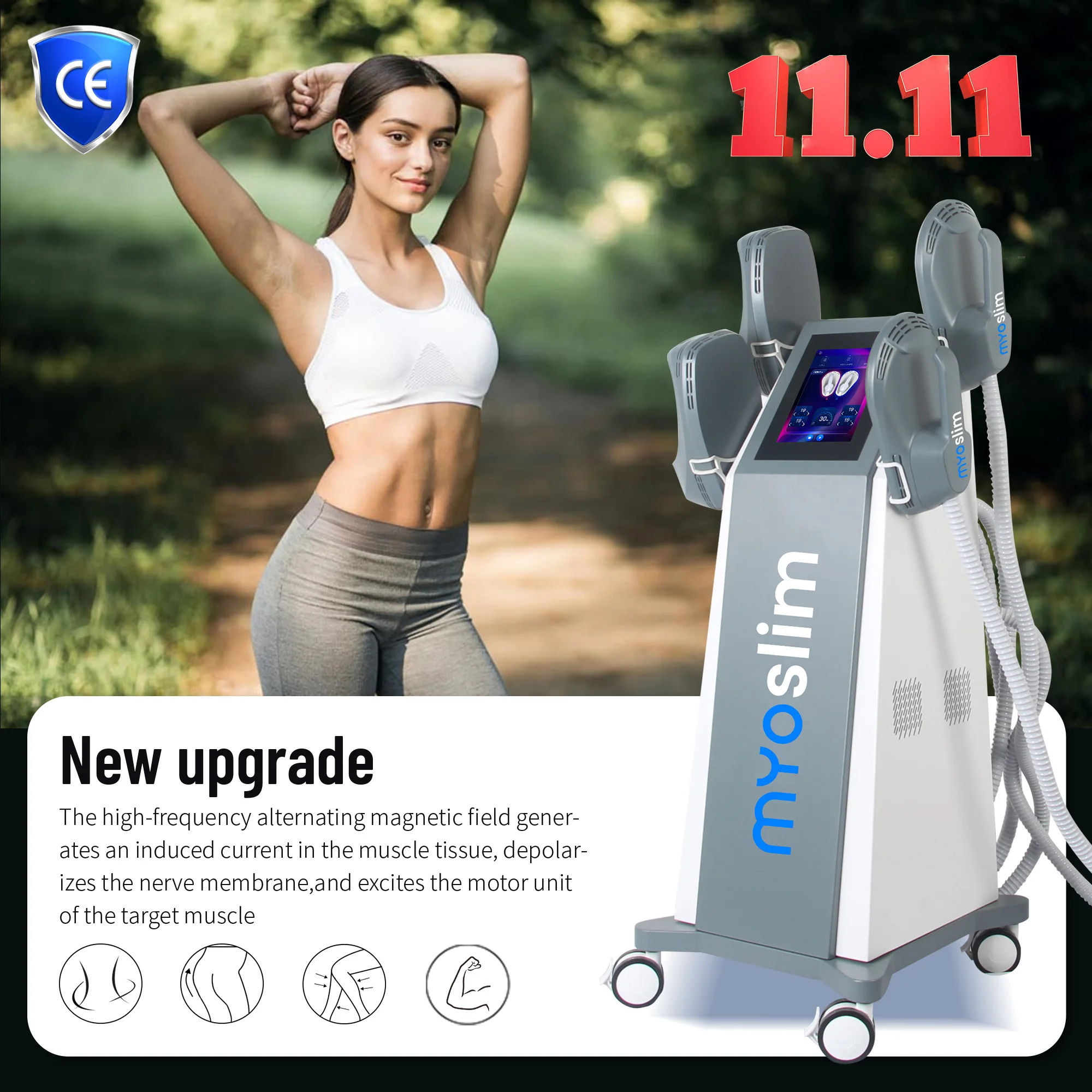 

EMS Новый 15 T 6500 Вт Hi-Emt MYOslim портативный станок для похудения и похудения, гравировальный станок для моделирования тела, салон