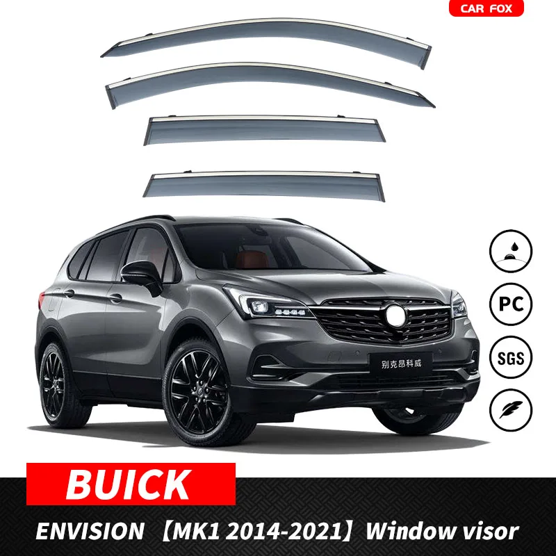 

For Buick ENVISION /S/GS 2014-2021 2020-2023 Plastic Window Visor Vent Shades Sun Rain Deflector Guard 4PCS/SE