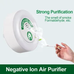 Pequeno Anion Purificador De Ar Plug and Play Negativo Ion Purificador De Ar para Quarto Familiar Purificar Fumaça Formaldeído Interior