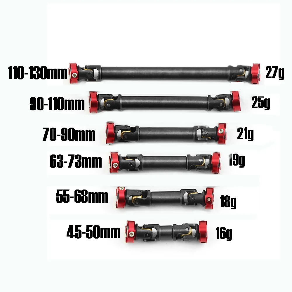 

Steel Flange Drive Shaft CVD For 1/10 RC Crawler Axial SCX10 Traxxas TRX4 D90 Redcat GEN8 1/14 Tamiya Tractor Truck