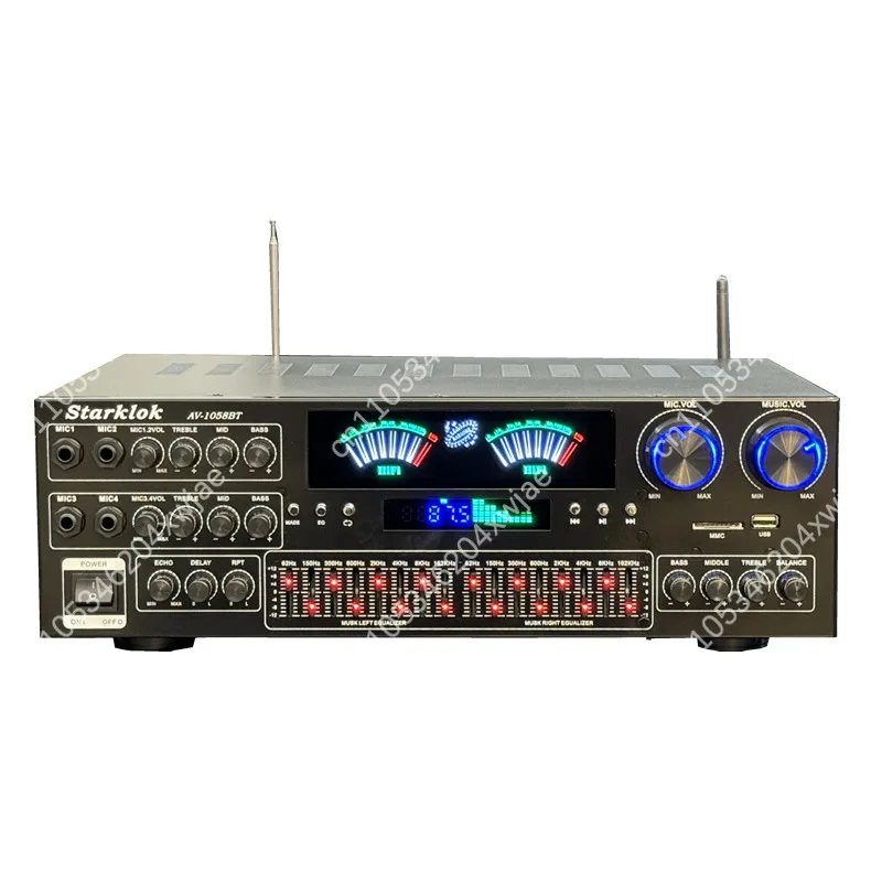 1600W All-in-One Karaoke Amplifier System with 14 Band Equalizer High Fidelity for Home Entertainment