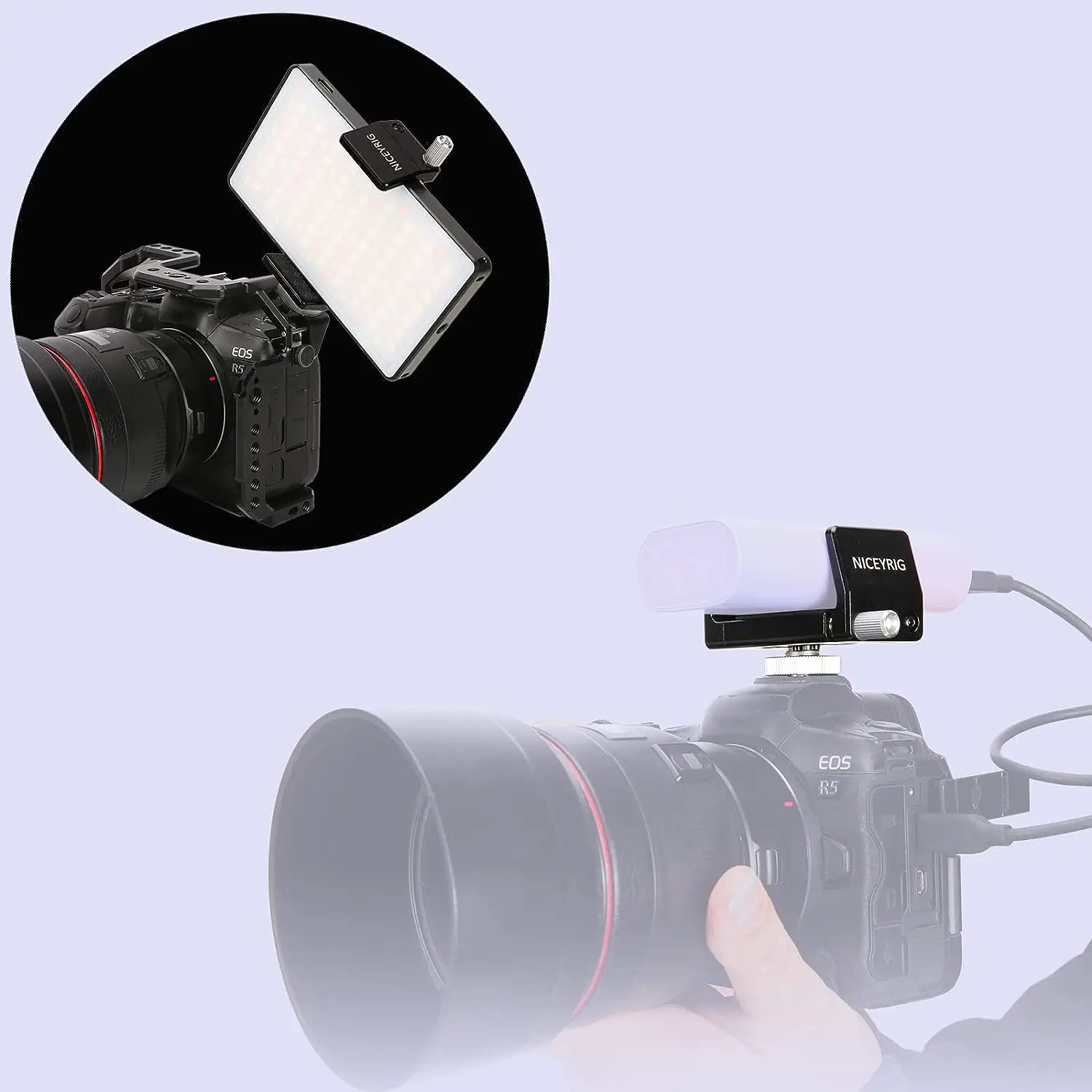 NICEYRIG Aluminiowy uchwyt na powerbank do DJI RS 2/RS 3/RS 3 Pro/RS5, uniwersalny, przenośny uchwyt na ładowarkę o szerokim zakresie szerokości 50 mm - 88 mm — zdjęcie produktu 6