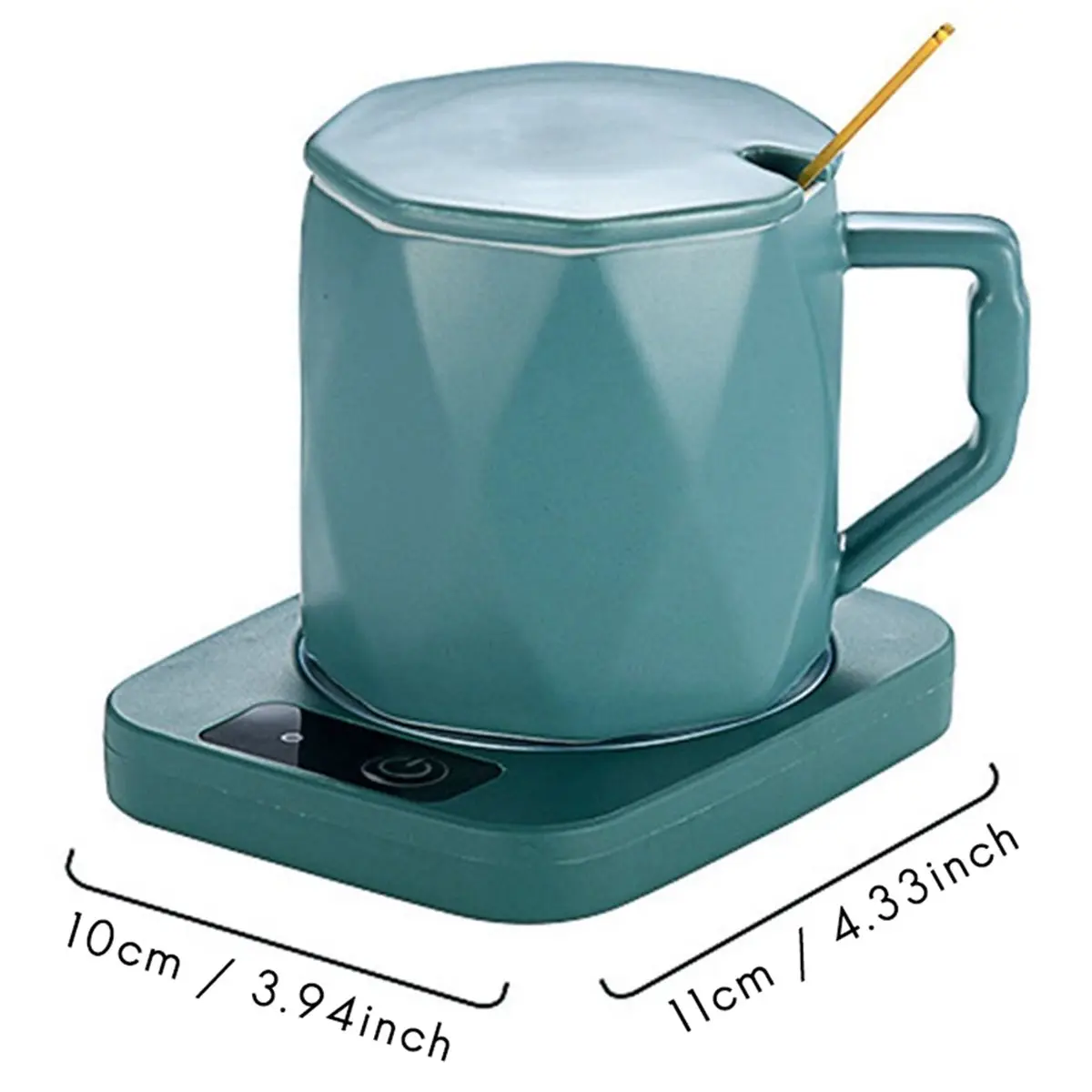 [Promotions]Mug Heater Coffee Mug Cup Warmer Milk Tea Water Heating Pad Cup Heater Warm Mat Constant Temperature Coaster EU Plug view 5