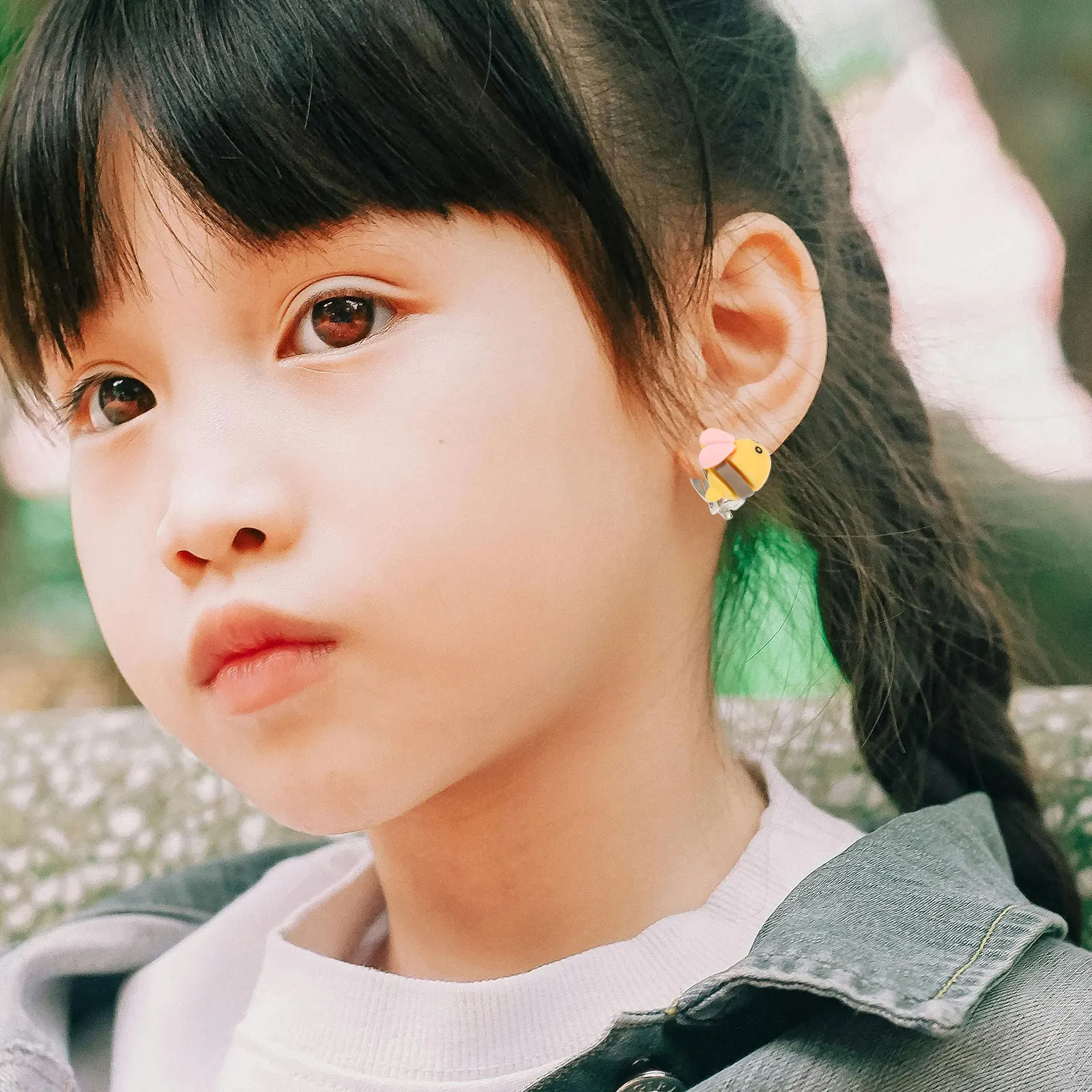 

5 Pairs Children Ear Accessories Cute Clip On Earrings Girl Creative Play Flower Design Kids Party Gifts Cartoon Jewelry Sets
