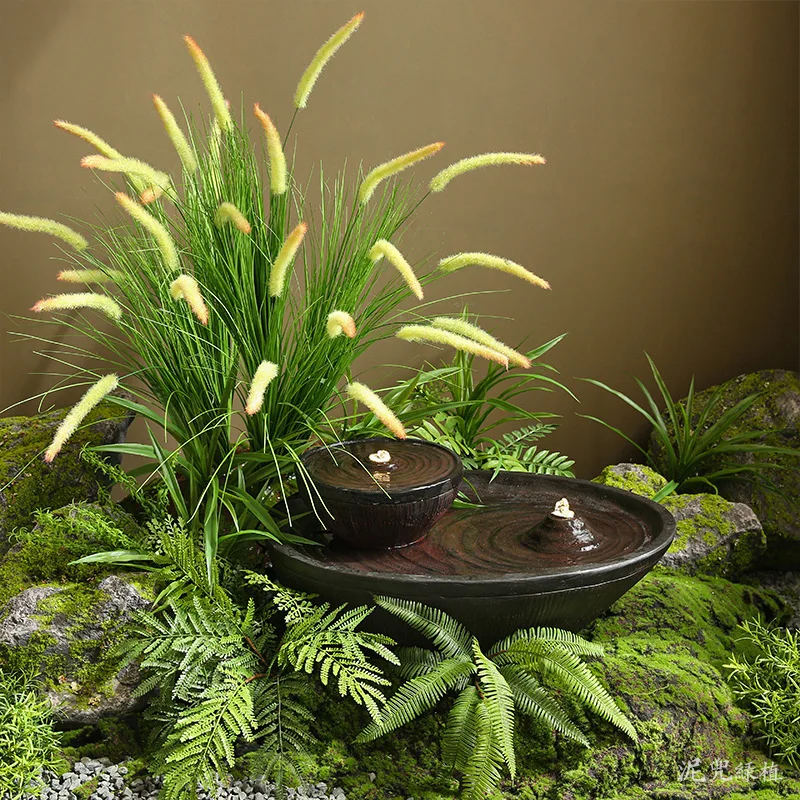 DSA flowing water ornament living room circulating water floor shopping mall hotel window landscape decoration scene office