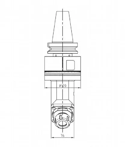 AG45-ER32 90 رأس زاوية عالي الدقة مناسب لمركز التصنيع باستخدام الحاسب الآلي BT/HSK/SK/CAT