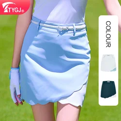 TTYGJ 2025 new golf skirt summer new high waist slimming short skirt quick drying temperament sports tennis skirt