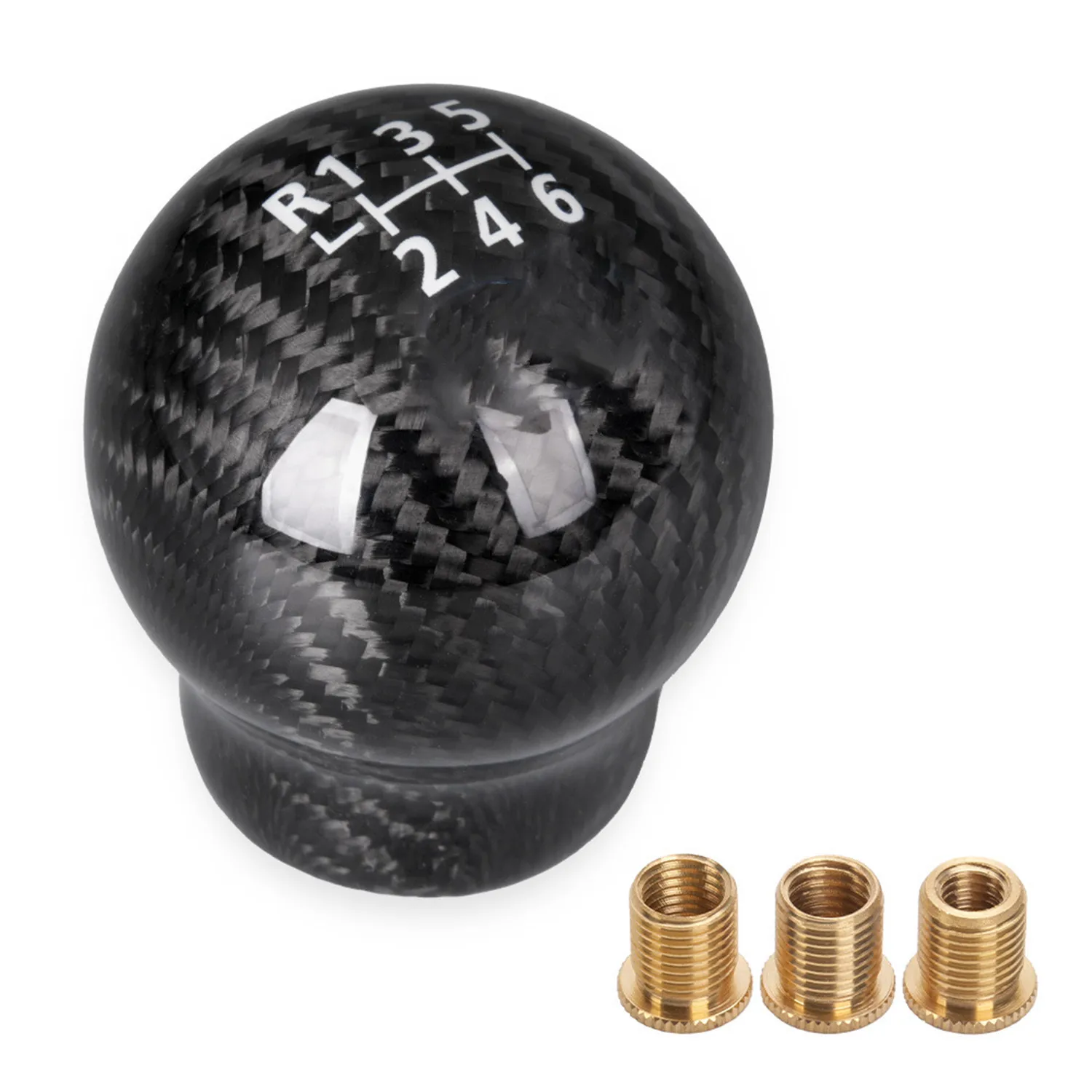 

6-скоростная ручка переключения передач из углеродного волокна с цветом углеродного волокна + синяя для Ford Focus RS Fiesta RS, механическая коробка передач, 12 мм