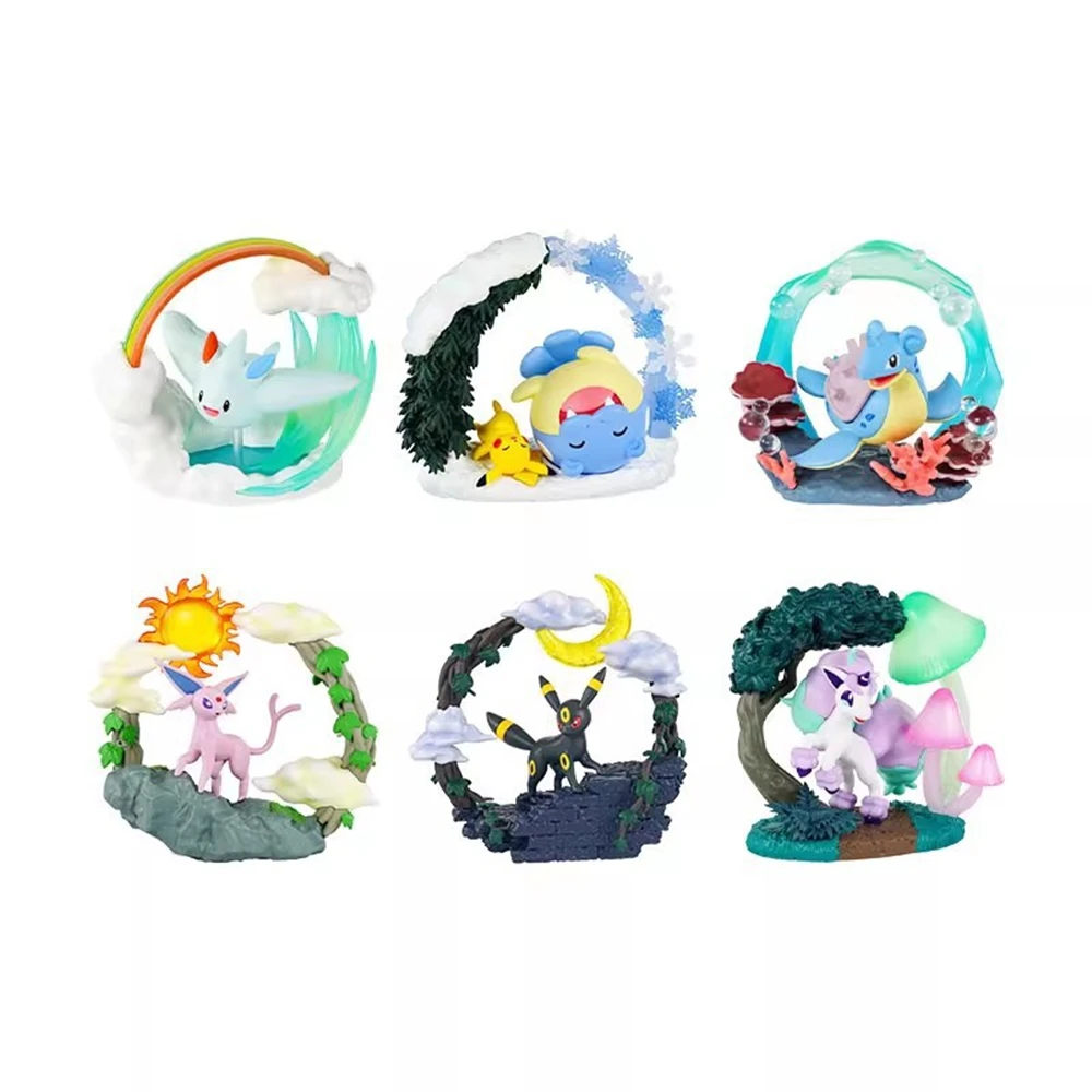 Cute Anime Pokemon Pikachu Espeon Umbreon Togekiss Lapras PVC Action Figure Game Statue Collectible Model Kids Toys Doll Gifts