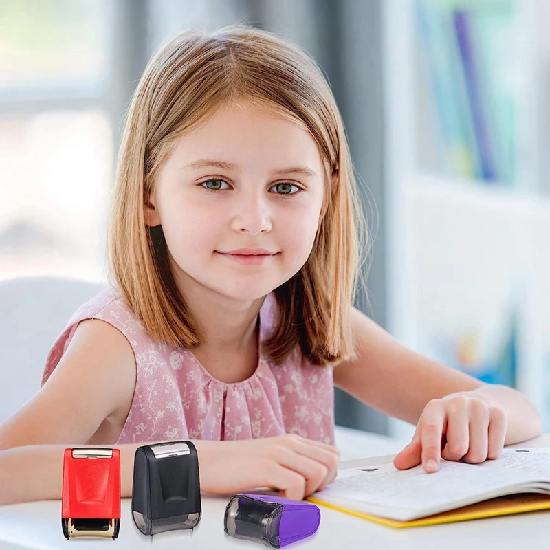 3 Pieces Dashed Handwriting Lines Practice Roller Stamp Self Inking Line Rolling Stamps