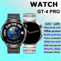 For Huawei 2024 New GPS Smart Watch GT.4 Pro AMOLED HD Screen NFC Blood Pressure Heart Rate HD Bluetooth Call Sports Smart Watch